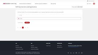 003 hikvision En NVR Key Functions and Applications Quiz [upl. by Nylsaj]