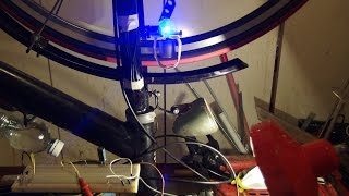 DIY Magnetic contactless bike dynamo TEST 3 [upl. by Yadrahc43]