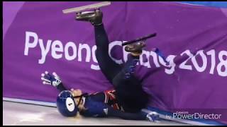 Winter Olympics 2018 Elise Christie crashes out of the 500m final as she blows chance of Team GB’s [upl. by Lombard]