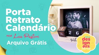 DIY  Porta Retrato com Calendário Permanente  Idea de Home Decor  Arquivo GRÁTIS Silhouette [upl. by Sinnal]