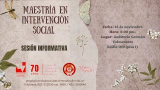 Maestría en Intervención Social Sesión Informativa [upl. by Sherrard]