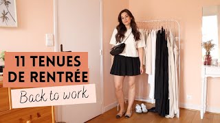 11 IDÉES DE TENUES POUR LA RENTRÉE  BACK TO SCHOOL  WORK OUTFIT IDEAS  Lauriane Villa [upl. by Aguayo]