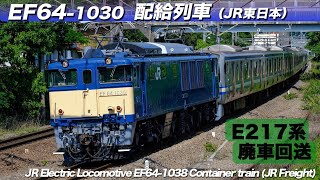 E217系配給列車 EF641030牽引 中央線（鳥沢）  JR EF641030 with E217 out of service train JR Chuo Line Torisawa [upl. by Neelrihs]