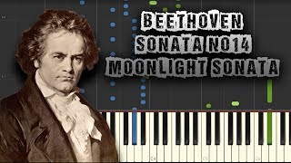 Beethoven  Moonlight Sonata 3rd movement  Piano Tutorial Download MIDI  Sheets [upl. by Graves]