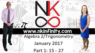 NYS Algebra 2  Trigonometry Regents January 2017 Part 1 15  27  SOLUTIONS [upl. by Montagu]