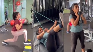 Malayalam Actress Workout Videos 🏋🏻‍♀️Rajisha VijayanMalavika MenonGym Workout [upl. by Otipaga]