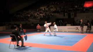 Dagmara Kubinska Vs Lucile Breton  Rabat 2009 Karate World Championship [upl. by Elletnohs]