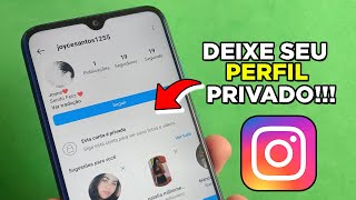 Como deixar a conta do Instagram Privada no Celular 2023 [upl. by Anaihk]