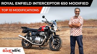 Royal Enfield Interceptor 650 Modified  Performance Exhaust Sound  Alloy Wheels Upgrade  BikeWale [upl. by Garcia]