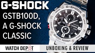 INDESTRUCTIBLE  GSHOCK Casio GSteel Solar Bluetooth GSTB100D 1A9  Unboxing amp Review [upl. by Stodder]