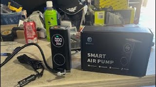 Woeeno Tire Inflator Portable Air Compressor 150PSI Smart Air Pump for Car Tires Review [upl. by Maon299]