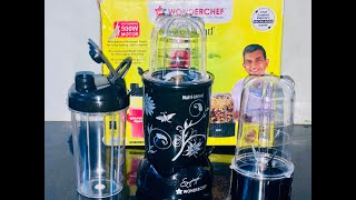 Wonderchef Nutriblend Mixer Grinder Blender Unboxing  Full Review amp Demo  Spice amp Cook with Heena [upl. by Awram260]