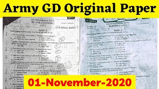 Army GD Question Paper 2020Army GD Original Paper 2020 [upl. by See979]