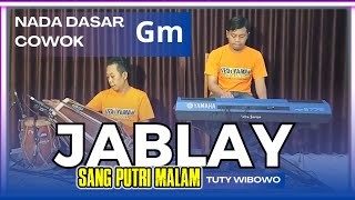 Jablay2 karaoke  Tuty wibowo nada cowo Gm versi bajidor [upl. by Ihana298]