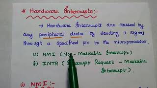 Interrupts of 8086 Microprocessor  Types of Interrupts  MPMC [upl. by Rubbico640]