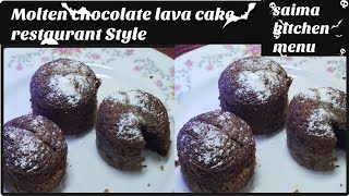 Restaurant style dessert Molten lava cake at homeEvery one love this by saima kitchen menu [upl. by Jordanna]