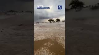 Massive floods of hail sweep through northern Saudi Arabia [upl. by Brader]