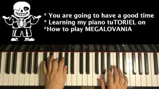 HOW TO PLAY  UNDERTALE  MEGALOVANIA Piano TuTORIEL [upl. by Erehc]