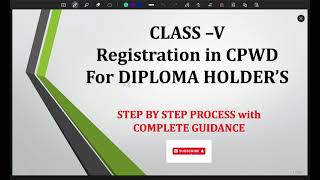 Complete Process to Registration in CPWD CLASS V  CPWD Enlistment  Contractor Registration [upl. by Charie]