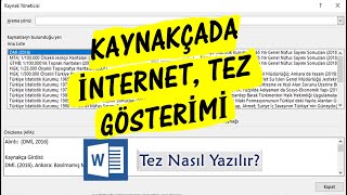 Kaynakça Nasıl Yazılır 2 İnternet Kaynakları Tez ve Çok Yazarlı Kitaplar [upl. by Eilesor]