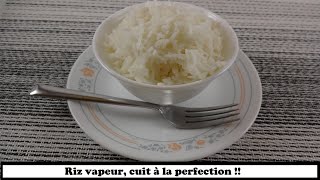 Riz cuit à la perfection  à la vapeur [upl. by Airetnahs]