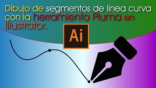 🏆DIBUJO de SEGMENTOS de LINEA CURVA con la HERRAMIENTA PLUMA en ILLUSTRATOR RAPIDO🤓 [upl. by Schumer157]