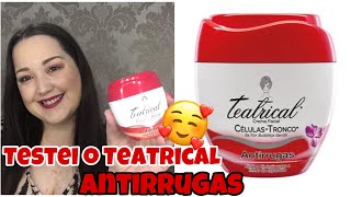 Testei o Creme Teatrical Antirrugas  Teatrical Vermelho [upl. by Maddi]