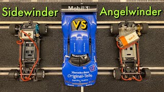 Slotcar the Eternal question Sidewinder or Anglelwinder what is better  slot car test [upl. by Ardnuas]