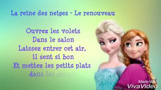 La reine des neiges  Le renouveau Lyrics [upl. by Sarene691]