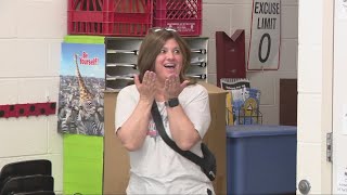 Parma teacher gets special surprise Watch the moment she returned to school after breast cancer [upl. by Elene953]