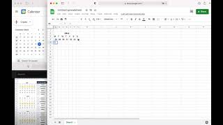 🤓 How To Make Mini Calendar  Example  Basic Google Sheets [upl. by Jochbed589]