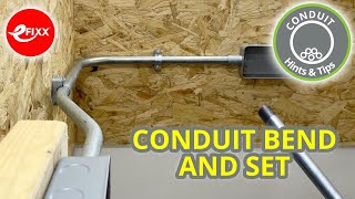 How to put a 90 Degree Bend and a Double Set into one length of Steel Conduit [upl. by Anelak]