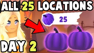 All 25 Purple Pumpkin Locations in Adopt Me DAY 2 [upl. by Ainiger]