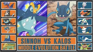 SINNOH vs KALOS  Middle Evolution Pokémon Battle [upl. by Ellene]