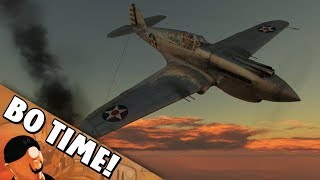 War Thunder  P40C quotBismarck Drops Byquot [upl. by Atolrac592]