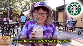 LIMITED TIME Caramel Ribbon Crunch Frappuccino at Starbucks 2024summerseasonings [upl. by Schwarz]