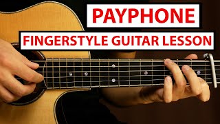 Maroon 5  Payphone  Fingerstyle Guitar Lesson Tutorial How to Play Fingerstyle [upl. by Akinet]