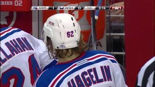 Carl Hagelin wraparound goal RangersCapitals 5213 [upl. by Aileduab352]