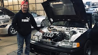 Phong’s All Motor Crx project hits the Dyno Headphone users turn it down he isn’t messing around [upl. by Nered]