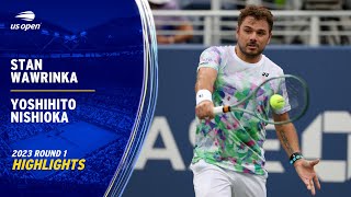 Stan Wawrinka vs Yoshihito Nishioka Highlights  2023 US Open Round 1 [upl. by Odoric315]