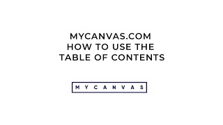 How to Use the Table of Contents in a Family History Book  MyCanvas [upl. by Mulderig648]