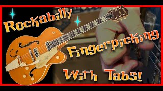 Rockabilly Finger Picking Styles WTABS [upl. by Kina]