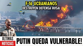 Putin sin defensa F16 ucranianos pulverizan buque ruso que protegía el vital puente de Crimea [upl. by Nap]