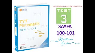 345 TYT MATEMATİK SAYFA 100 VE 101 SORULARIN ÇÖZÜMÜ [upl. by Burrow868]