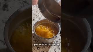 Garlic Chili Oil 🌶️ chilioil quickrecipe [upl. by Eahsat]