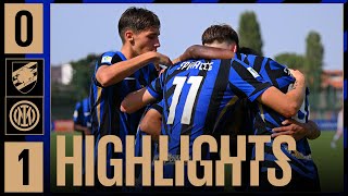 LA DECIDE SPINACCÈ 🔥  SAMPDORIA 01 INTER  HIGHLIGHTS UNDER 20  PRIMAVERA 1 202425 ⚽⚫🔵 [upl. by Eceryt]