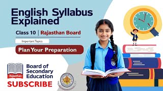 Class 10 English Syllabus 202425 bser rbse rajasthanboardexam 2025 ajmerboard [upl. by Moscow]