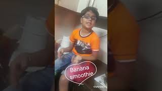 Recipe to make banana smoothie by guneet [upl. by Megargee875]