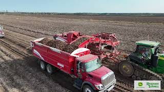 Wysocki Family Farms  Potato Harvest  Riesterer amp Schnell  John Deere [upl. by Ettenej]