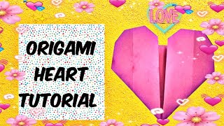 How to make Origami Paper Heart  Origami Heart Tutorial origamiheart paperheart origami [upl. by Airual938]